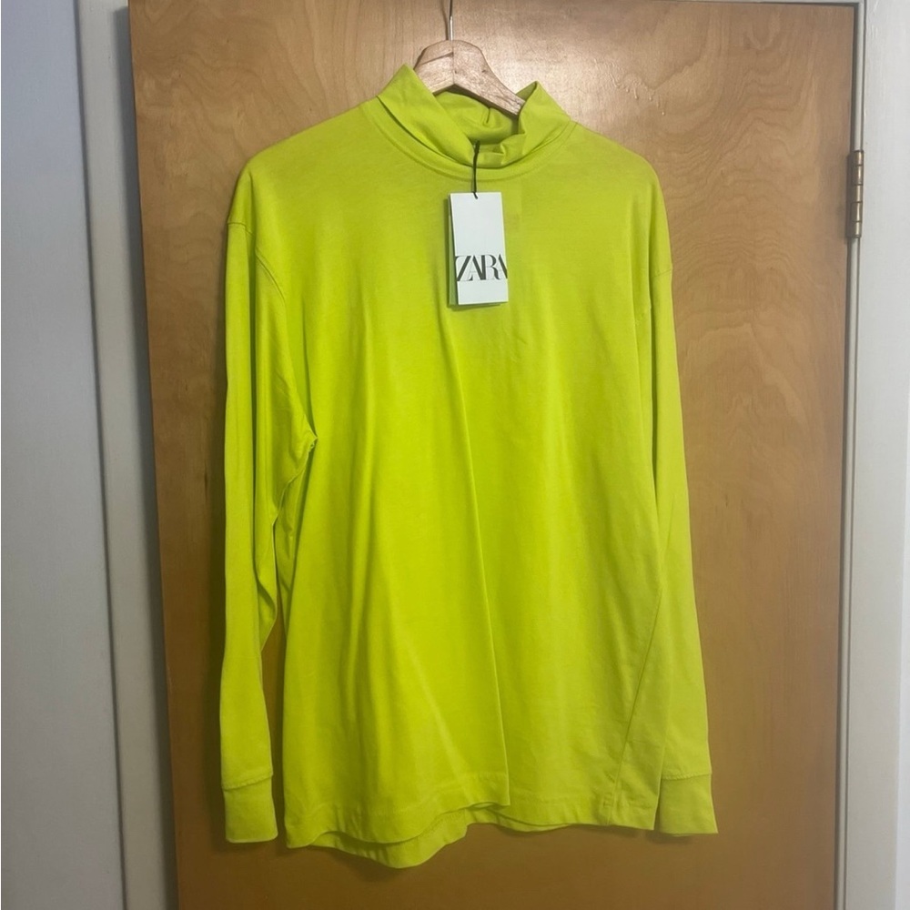 ZARA Neon Yellow Long Sleeve Top